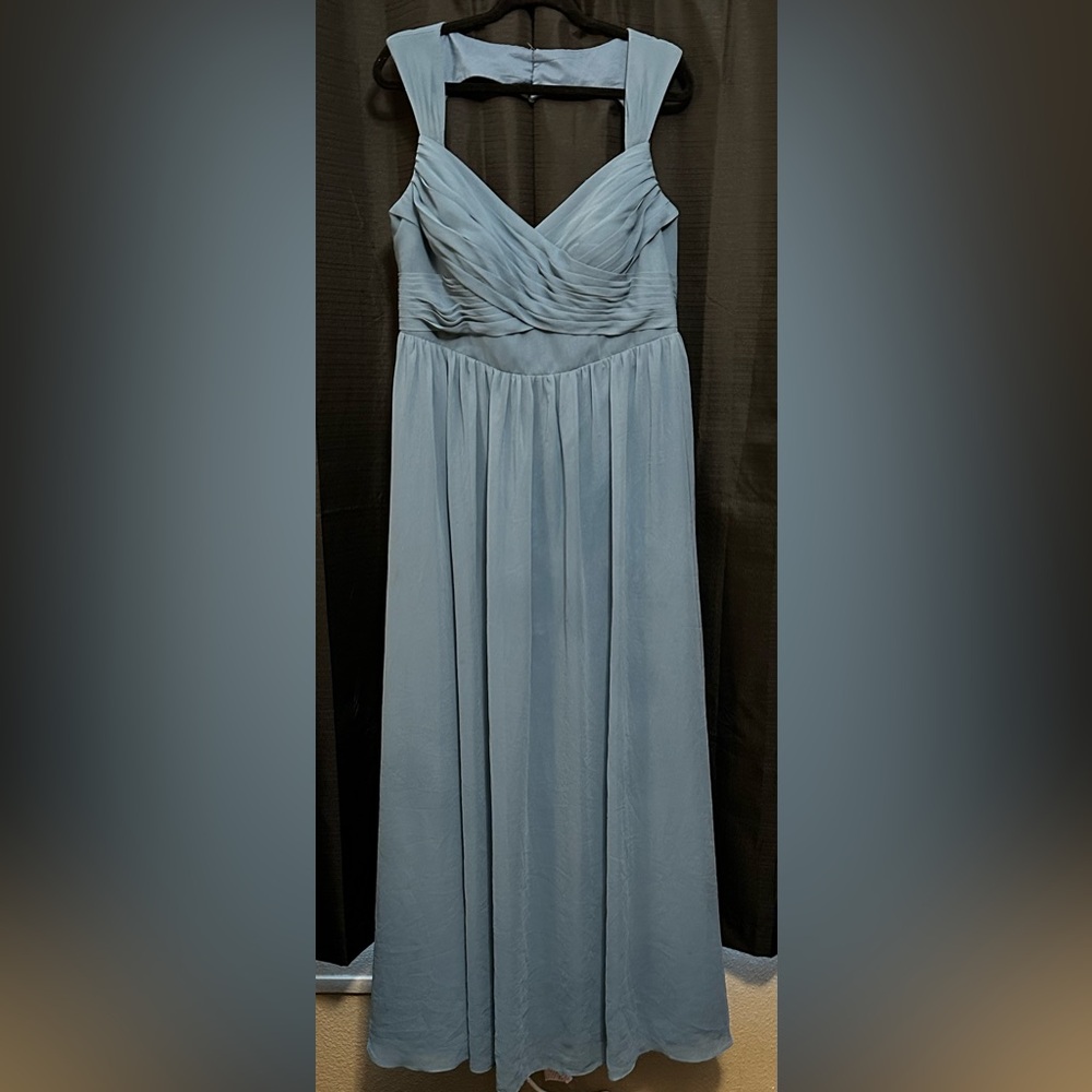 Azazie Dusty Blue Sweetheart Maxi Dress | Bridesmaid / Formal | A16